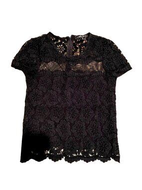 ROMEO & JULIET- BLACK LACE WOMEN'S TOP SIZE MEDIUM